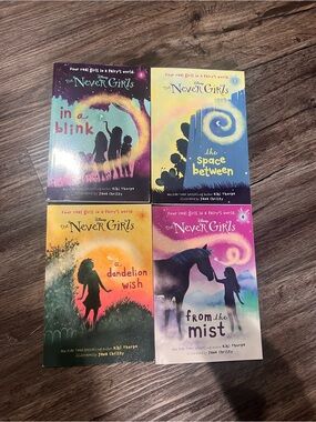 Disney The Never Girls Book Set - Pink Purple Yellow Blue Orange